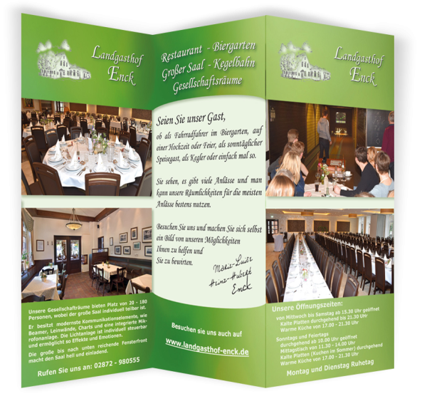 Faltblatt Landgasthof enck